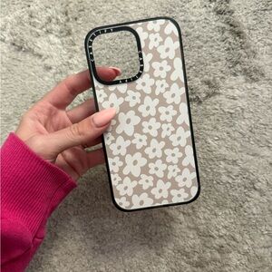 Casetify Floral Phone Case - Cream and Black